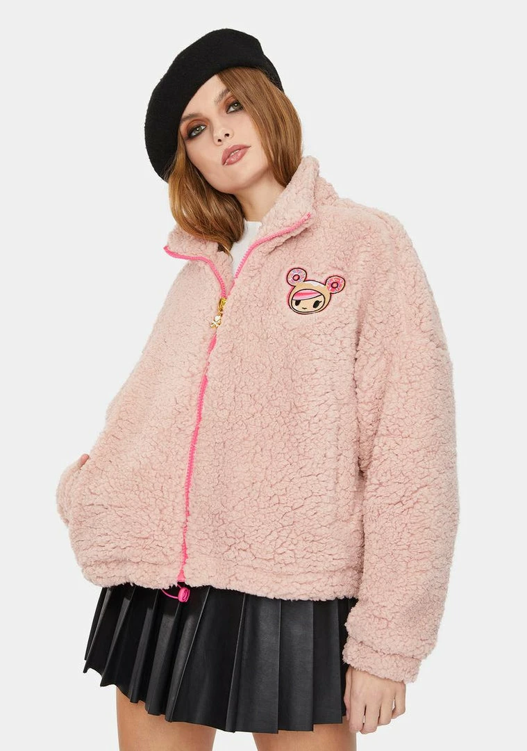 Tokidoki Donutella Sherpa Jacket Outerwear 3 Tokidoki Donutella Sherpa Jacket Outerwear
