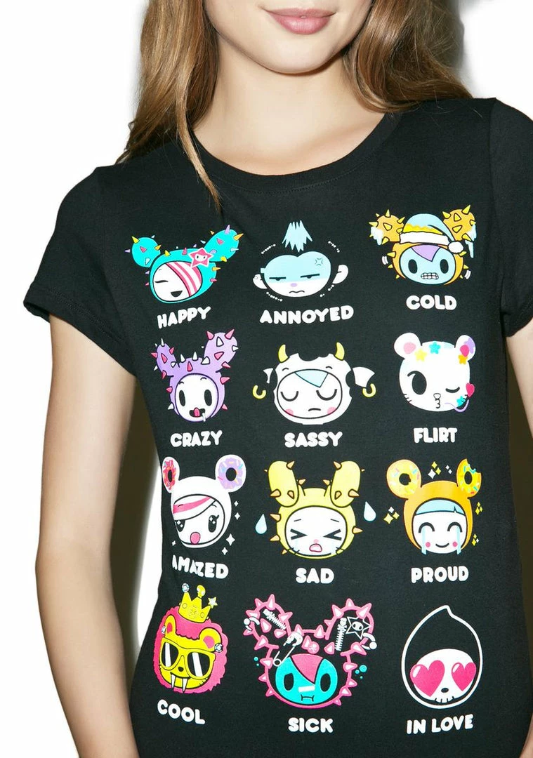 Tokidoki Tops Feeling Moody Tee 4 Tokidoki Tops Feeling Moody Tee