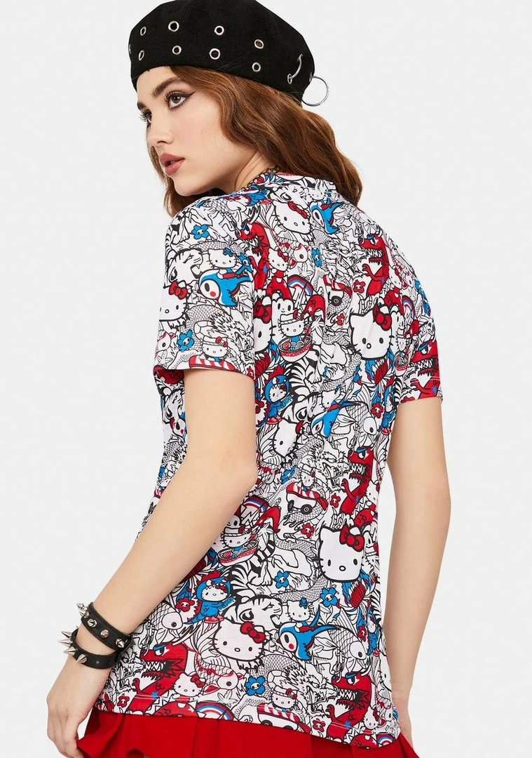 Tokidoki Tops Dragon Kitty Graphic Tee 6 Tokidoki Tops Dragon Kitty Graphic Tee
