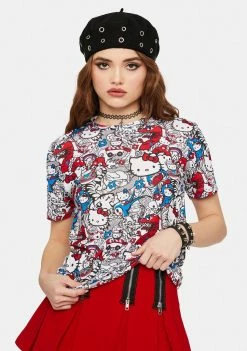 Tokidoki Tops Dragon Kitty Graphic Tee