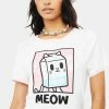 Tokidoki Tops Meow Meow Ringer Graphic Tee