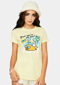Tokidoki Tops X Gudetama Glad You're Not Here Tee