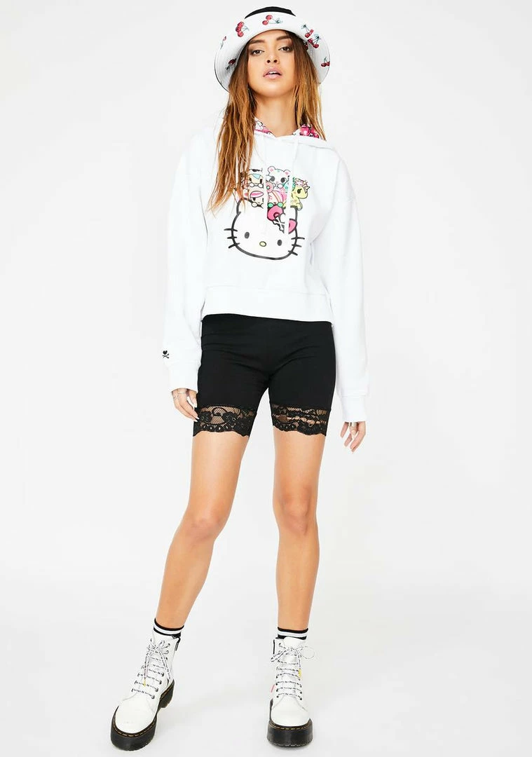 Tokidoki Kitty Cuddle Cropped Hoodie Tops 5 Tokidoki Kitty Cuddle Cropped Hoodie Tops