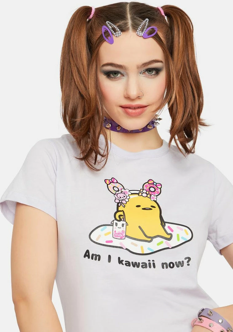 Tokidoki Tops Mega Kawaii Gudetama Graphic Tee 3 Tokidoki Tops Mega Kawaii Gudetama Graphic Tee