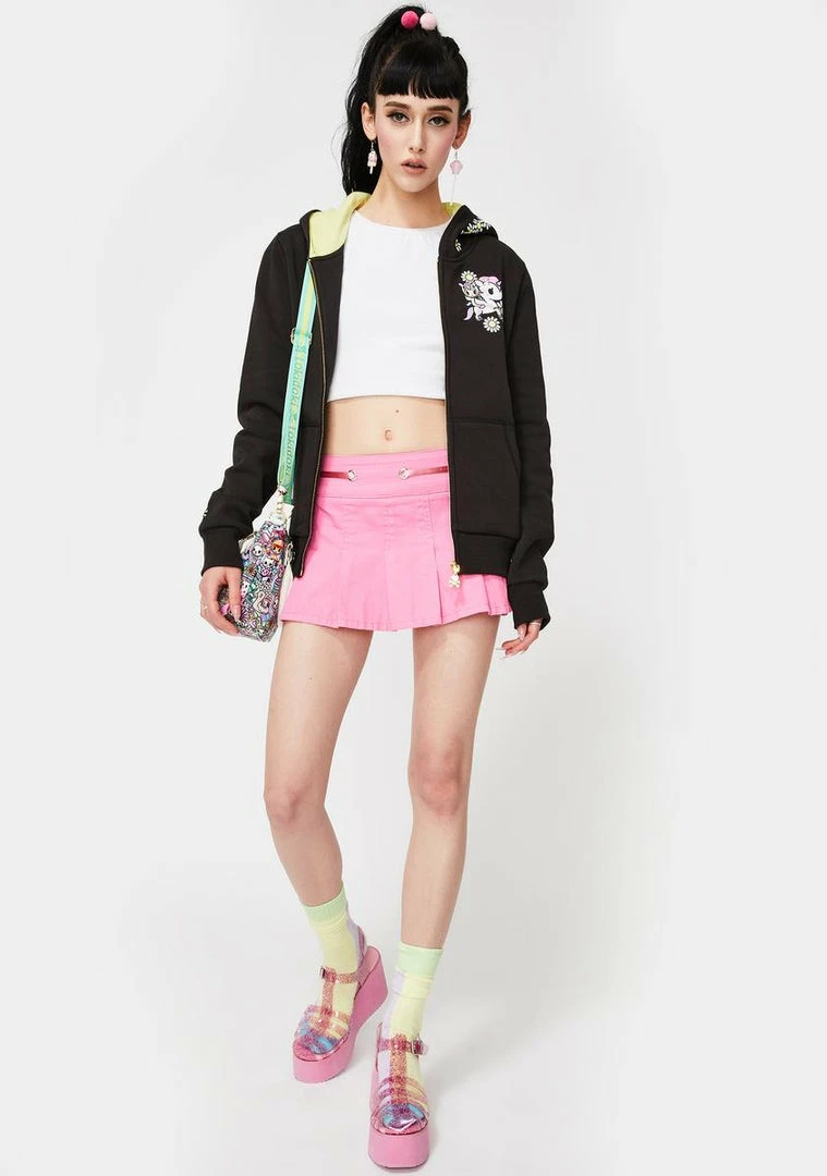 Tokidoki Flower Power Zip Up Hoodie Sweatshirt Outerwear 5 Tokidoki Flower Power Zip Up Hoodie Sweatshirt Outerwear