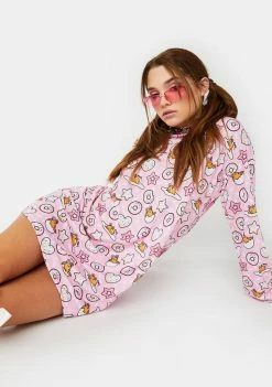 Tokidoki X Gudetama Go Donuts Long Sleeve Dress Dresses