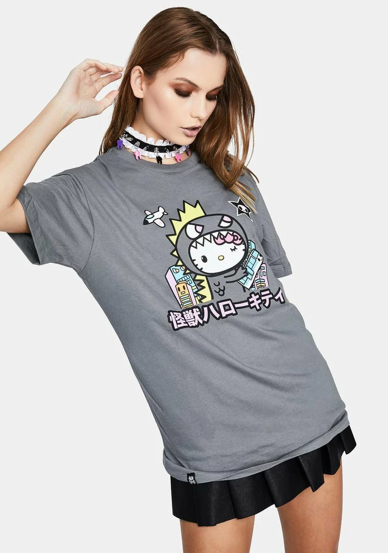 Tokidoki Tops X Hello Kitty Monster Kitty Graphic Tee 4 Tokidoki Tops X Hello Kitty Monster Kitty Graphic Tee