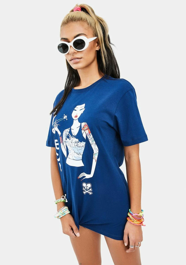 Tokidoki Japanese Diamond Girl Short Sleeve Graphic Tee 4 Tokidoki Japanese Diamond Girl Short Sleeve Graphic Tee
