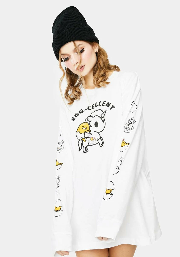 Tokidoki Tops Eggcellent Gude Graphic Tee 3 Tokidoki Tops Eggcellent Gude Graphic Tee