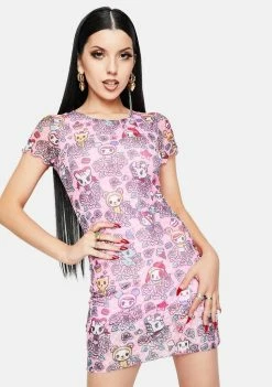 Tokidoki Garden Party Mesh Bodycon Dress Dresses