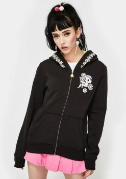 Tokidoki Flower Power Zip Up Hoodie Sweatshirt Outerwear