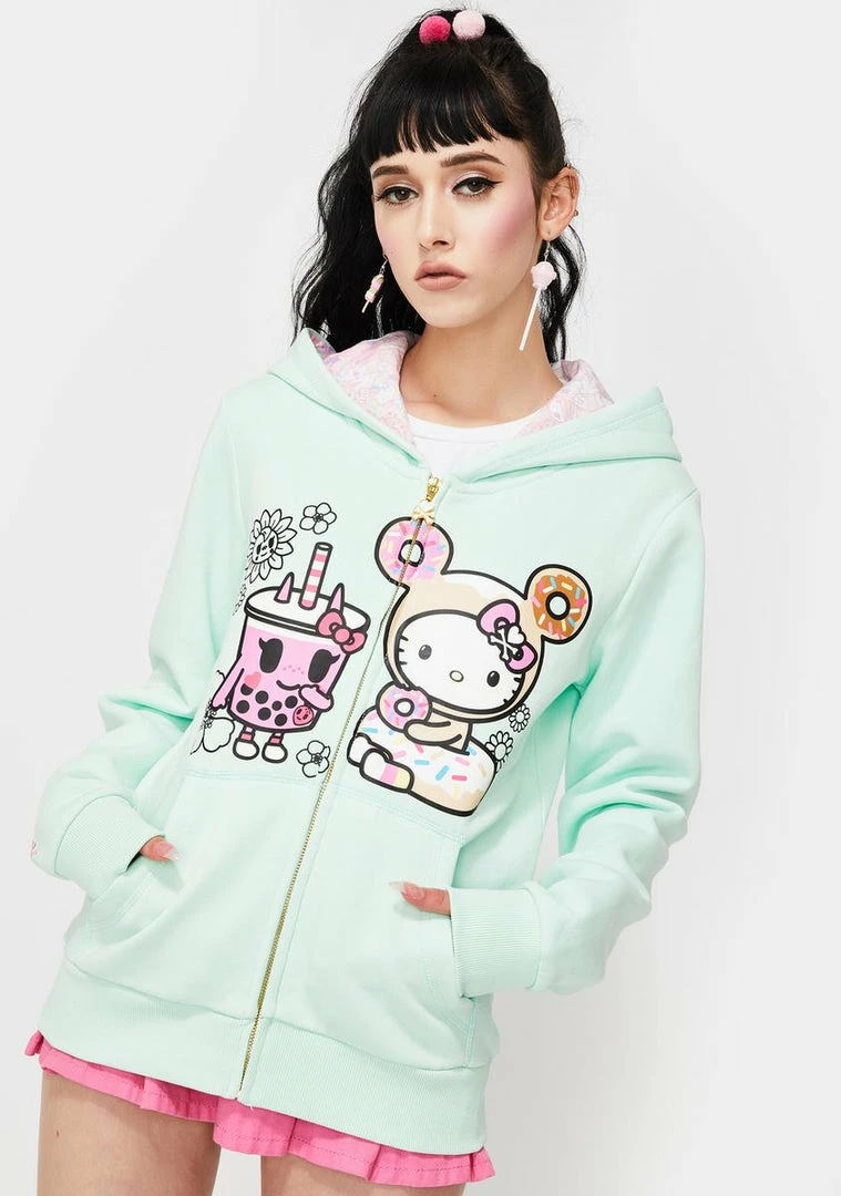 Tokidoki Outerwear X Hello Kitty Boba BFF Hello Kitty Zip Up Hoodie 3 Tokidoki Outerwear X Hello Kitty Boba BFF Hello Kitty Zip Up Hoodie