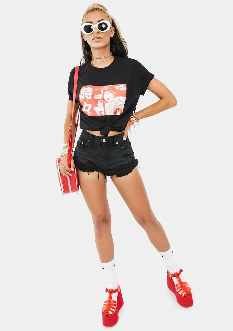 Tokidoki Tops Harajuku Fan Girl Short Sleeve Graphic Tee 5 Tokidoki Tops Harajuku Fan Girl Short Sleeve Graphic Tee