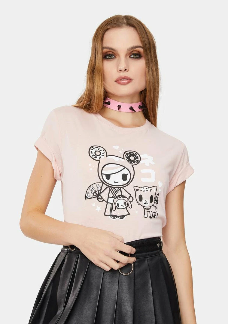 Tokidoki Tops Soft Kitty Graphic Tee 3 Tokidoki Tops Soft Kitty Graphic Tee