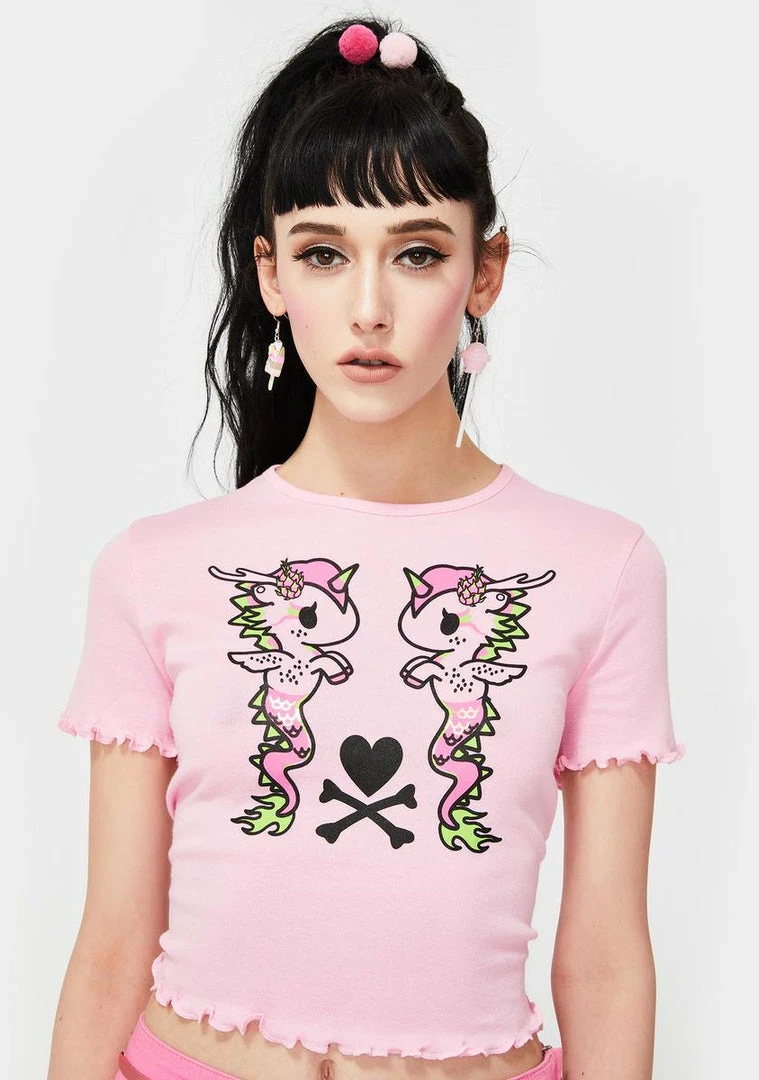 Tokidoki Dragon Fruit Crop Graphic Tee 3 Tokidoki Dragon Fruit Crop Graphic Tee