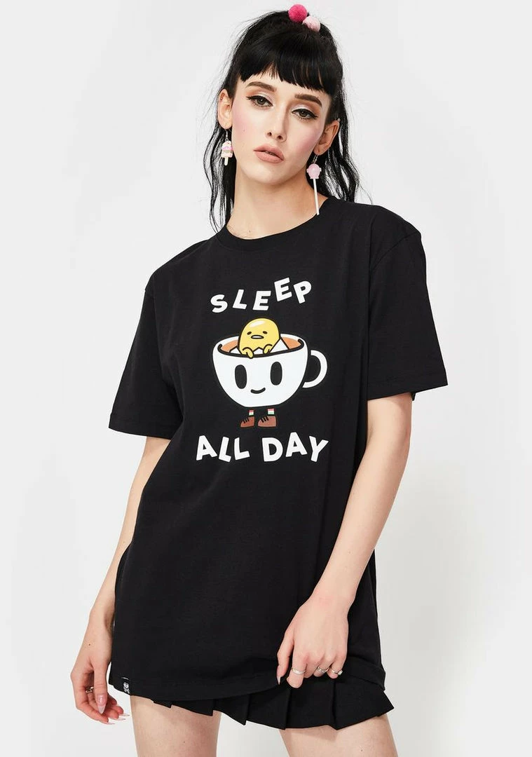 Tokidoki X Gudetama Sleep All Day Graphic Tee Tops 3 Tokidoki X Gudetama Sleep All Day Graphic Tee Tops