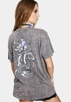 Tokidoki Tops Dragon Smoke Graphic Tee