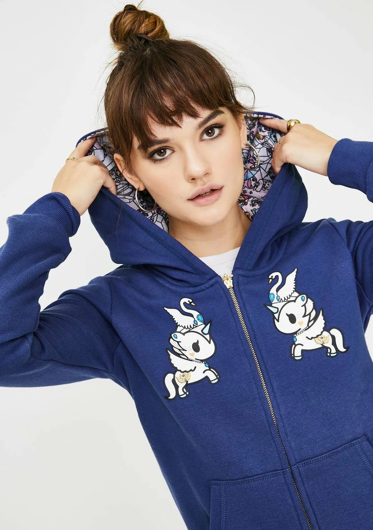 Tokidoki Take Flight Zip-Up Hoodie Tops 3 Tokidoki Take Flight Zip-Up Hoodie Tops