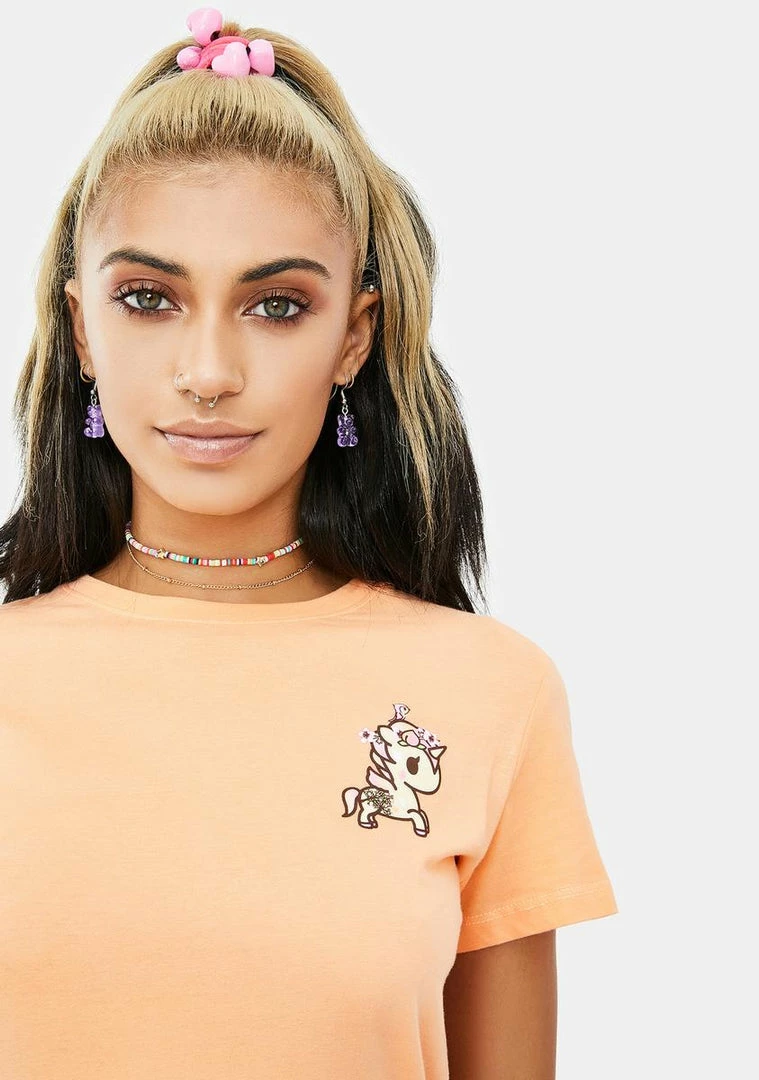 Tokidoki Tops Just Peachy Short Sleeve Graphic Tee 4 Tokidoki Tops Just Peachy Short Sleeve Graphic Tee