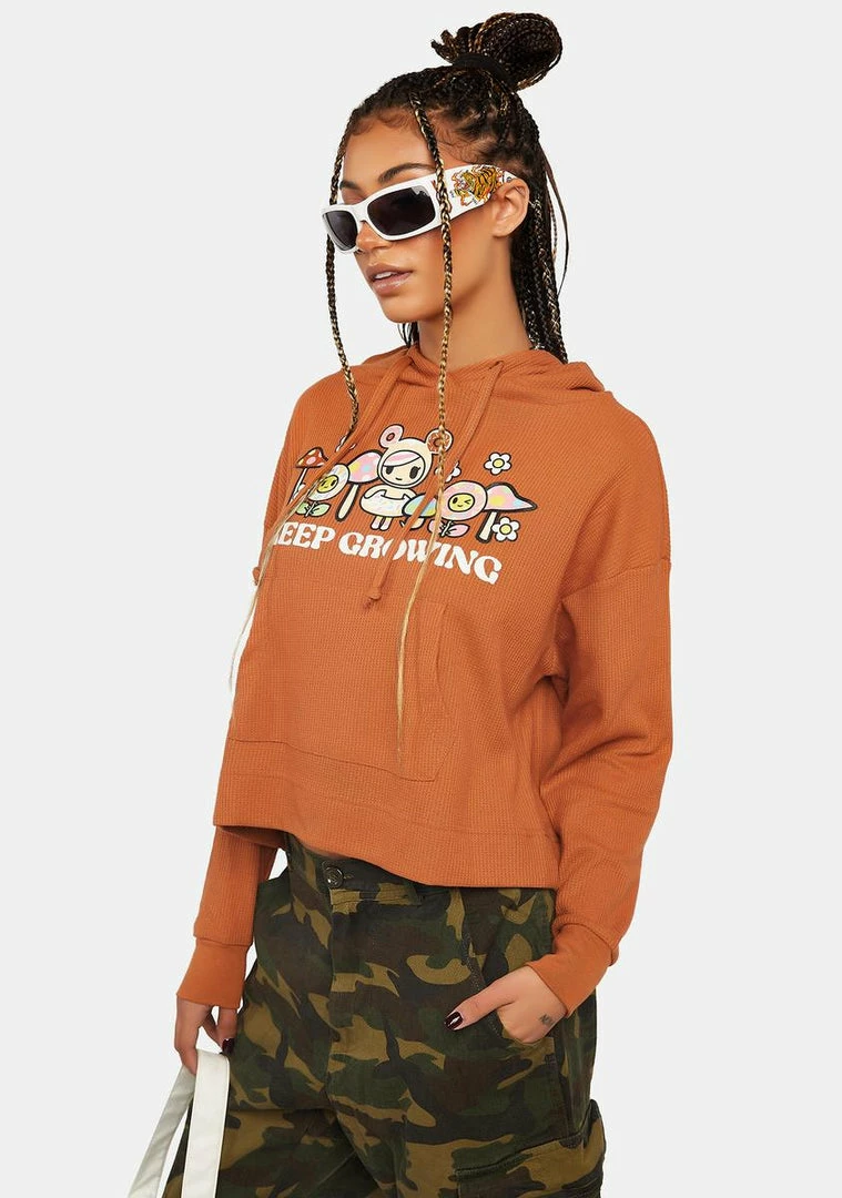 Tokidoki Pullover Hoodie Grow On Waffle Knit Hoodie 4 Tokidoki Pullover Hoodie Grow On Waffle Knit Hoodie