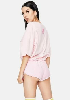 Tokidoki TOKI LA Oversized Cinched Crop Top Tops