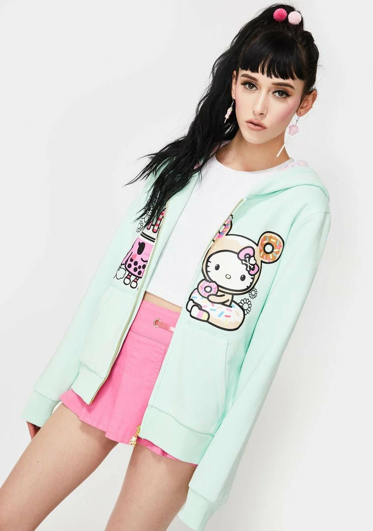 Tokidoki Outerwear X Hello Kitty Boba BFF Hello Kitty Zip Up Hoodie 4 Tokidoki Outerwear X Hello Kitty Boba BFF Hello Kitty Zip Up Hoodie
