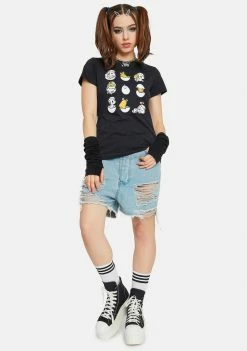 Tokidoki Scrambled Gudetama Graphic Tee Tops 8 Tokidoki Scrambled Gudetama Graphic Tee Tops