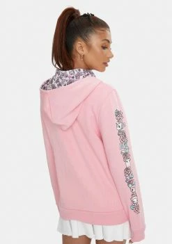 Tokidoki Tops Floral Quartz Zip Up Hoodie