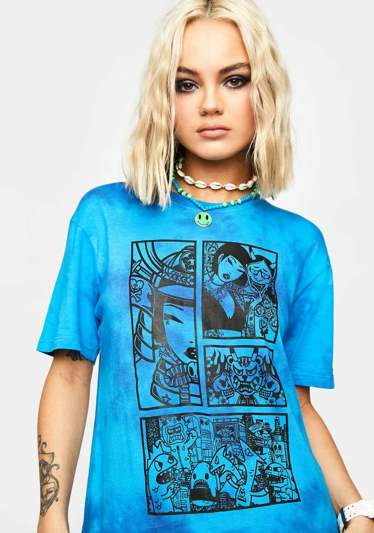 Tokidoki Swirly Tie Dye Tee 3 Tokidoki Swirly Tie Dye Tee