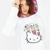 Tokidoki Kitty Cuddle Cropped Hoodie Tops 1 Tokidoki Kitty Cuddle Cropped Hoodie Tops