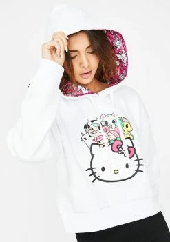 Tokidoki Kitty Cuddle Cropped Hoodie Tops
