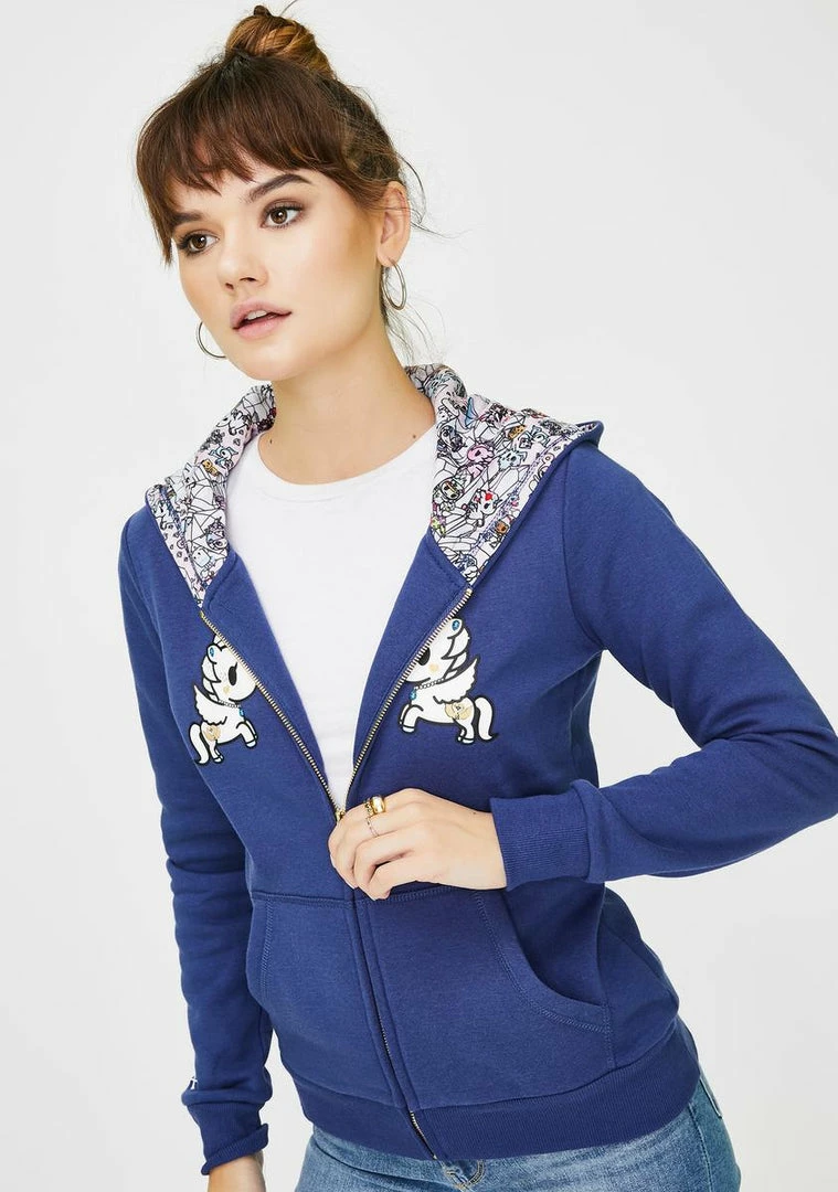 Tokidoki Take Flight Zip-Up Hoodie Tops 4 Tokidoki Take Flight Zip-Up Hoodie Tops