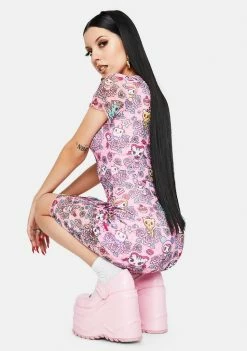 Tokidoki Garden Party Mesh Bodycon Dress Dresses 9 Tokidoki Garden Party Mesh Bodycon Dress Dresses