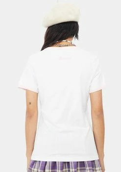 Tokidoki Tops Meow Meow Ringer Graphic Tee