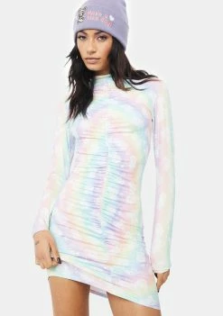 Tokidoki Candy Party Ruched Long Sleeve Dress Dresses