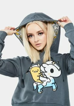 Tokidoki Tops X Gudetama Gude Latte Cropped Hoodie