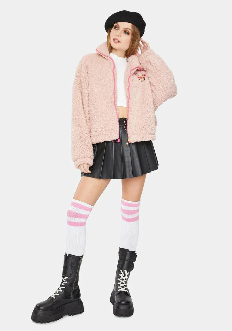 Tokidoki Donutella Sherpa Jacket Outerwear 5 Tokidoki Donutella Sherpa Jacket Outerwear