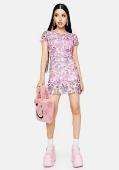 Tokidoki Garden Party Mesh Bodycon Dress Dresses 8 Tokidoki Garden Party Mesh Bodycon Dress Dresses