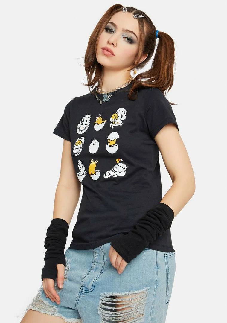 Tokidoki Scrambled Gudetama Graphic Tee Tops 4 Tokidoki Scrambled Gudetama Graphic Tee Tops