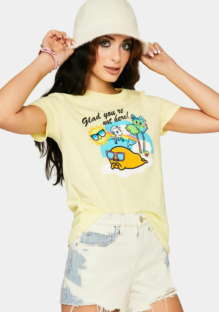 Tokidoki Tops X Gudetama Glad You're Not Here Tee 4 Tokidoki Tops X Gudetama Glad You're Not Here Tee