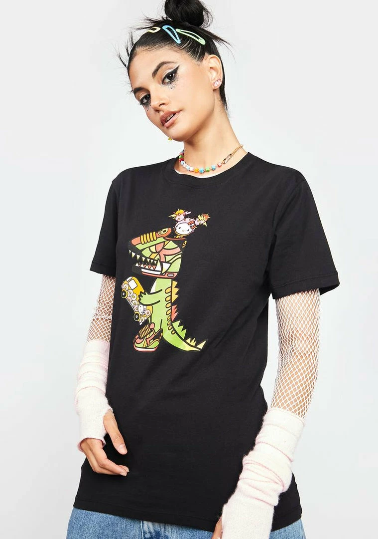 Tokidoki X Hello Kitty Kaiju Attack Graphic Tee 4 Tokidoki X Hello Kitty Kaiju Attack Graphic Tee