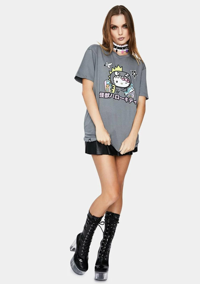 Tokidoki Tops X Hello Kitty Monster Kitty Graphic Tee 5 Tokidoki Tops X Hello Kitty Monster Kitty Graphic Tee
