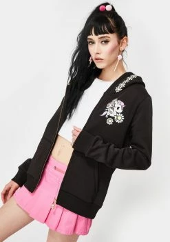 Tokidoki Flower Power Zip Up Hoodie Sweatshirt Outerwear 9 Tokidoki Flower Power Zip Up Hoodie Sweatshirt Outerwear