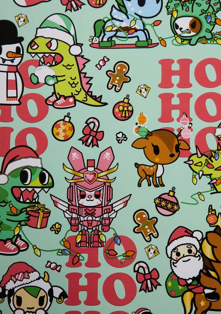 Tokidoki Seasonal Decor Ho Ho Ho Wrapping Paper 2 Tokidoki Seasonal Decor Ho Ho Ho Wrapping Paper