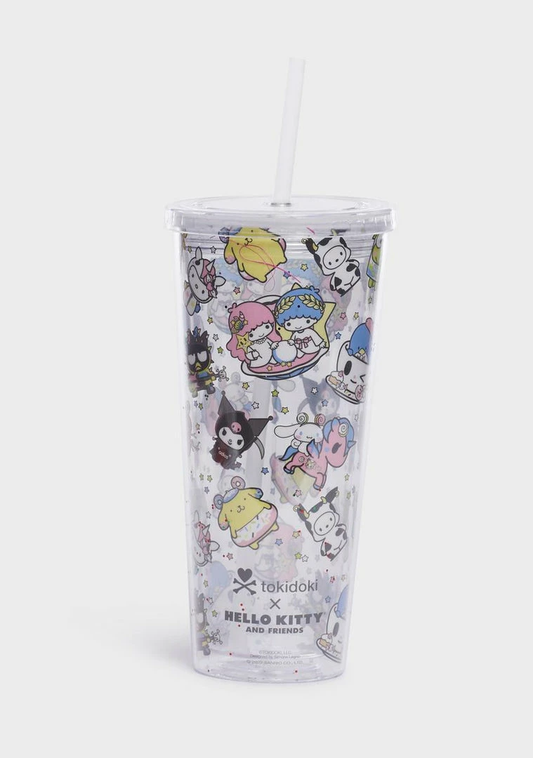 Tokidoki Glasses & Cups X Hello Kitty And Friends Acrylic Tumbler 1 Tokidoki Glasses & Cups X Hello Kitty And Friends Acrylic Tumbler