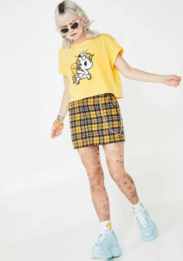 Tokidoki Tops Unicorno Gudetama Crop Tee 5 Tokidoki Tops Unicorno Gudetama Crop Tee