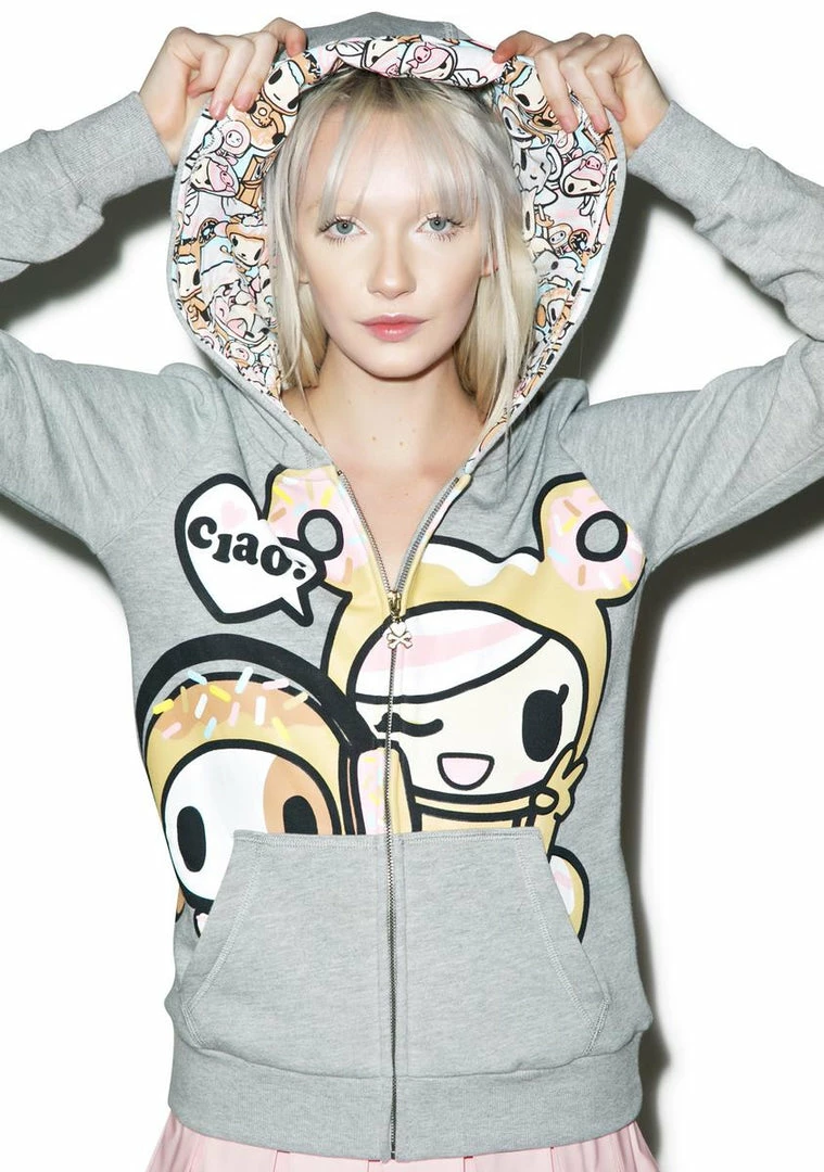 Tokidoki Ciao Donutella Hoodie Outerwear 4 Tokidoki Ciao Donutella Hoodie Outerwear