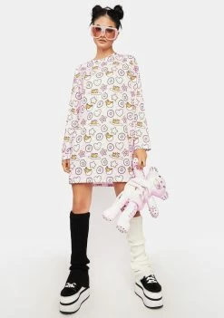 Tokidoki X Gudetama Go Donuts Long Sleeve Dress Dresses 11 Tokidoki X Gudetama Go Donuts Long Sleeve Dress Dresses