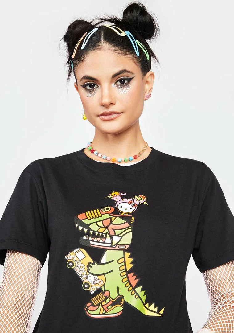 Tokidoki X Hello Kitty Kaiju Attack Graphic Tee 3 Tokidoki X Hello Kitty Kaiju Attack Graphic Tee
